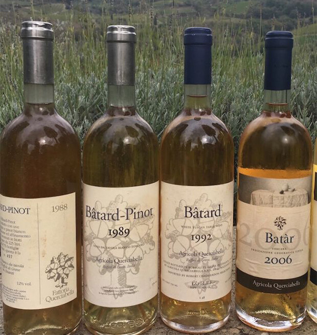 Jancis Robinson proeft 21 jaargangen Querciabella Batàr